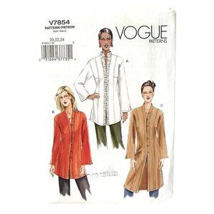 Vogue Sewing Pattern V7854 Misses Petite Tunic Plus Size 20 22  24 UNCUT